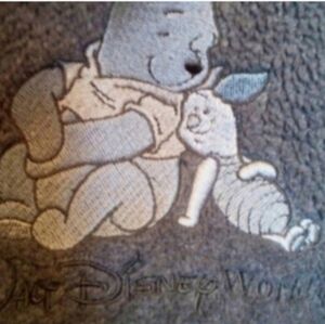 Disney Parks Authentic Original Winnie the Pooh Gray Zip Fleece S Jacket Casual